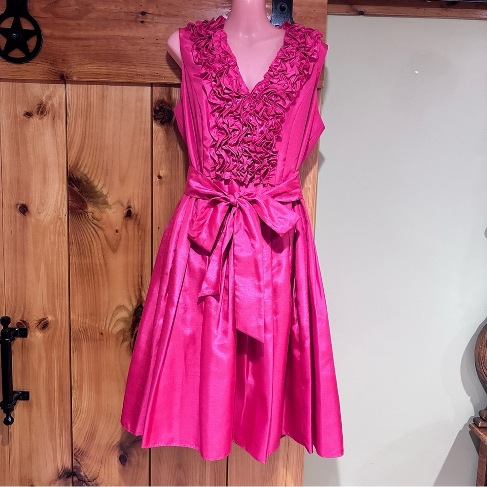 Jessica Howard size 14 fuchsia pink summer sleeveless party dress, NEW with tags